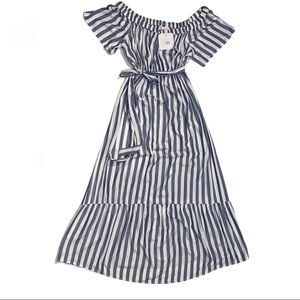 Striped Maternity Dress | Isabel | L | Blue/White